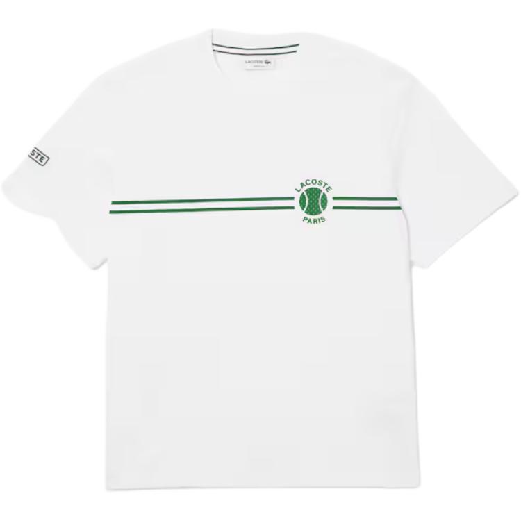 Футболка с принтом и вышивкой LACOSTE, белый — фото 3
