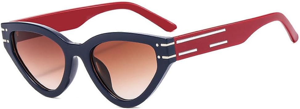 

Винтажные солнцезащитные очки «кошачий глаз» для женщин и мужчин, модные солнцезащитные очки-маски, женские тренды, очки для активного отдыха, защита от ультрафиолета UV400 TKKTLLT, Blue-black