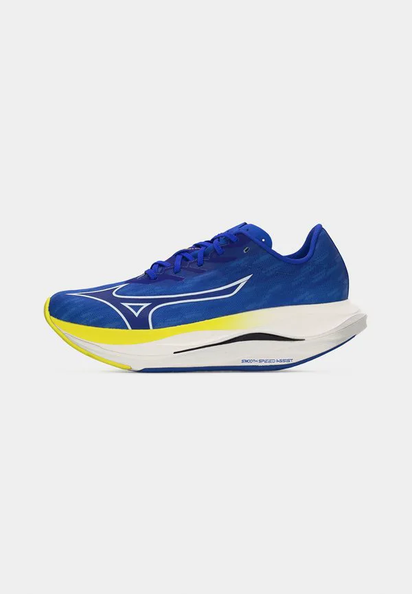 Кроссовки для бега по шоссе wave rebellion flash 3 Mizuno, Dazzling Blue/Surf The Web/Fortune Yellow — фото 2