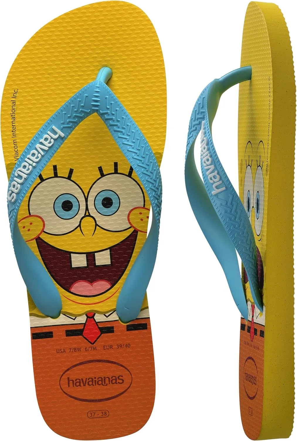 Шлепанцы Havaianas Губка Боб, желтый — фото 2