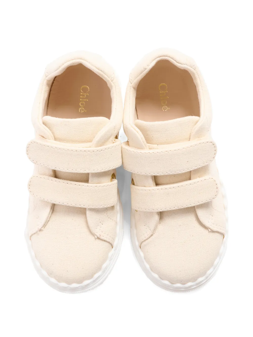Кроссовки на липучках Chloe Kids, бежевый — фото 4