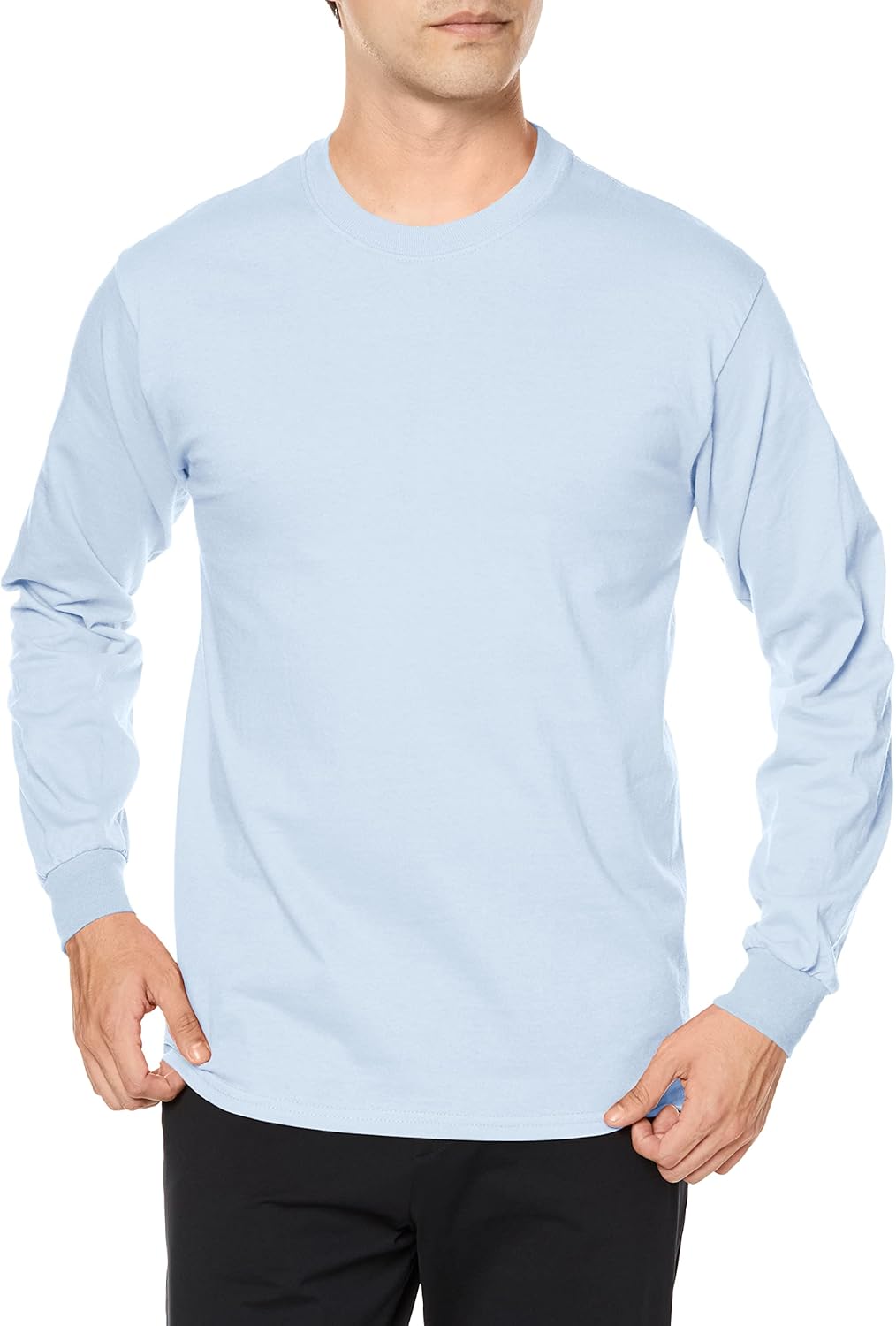 

Футболка с длинным рукавом из ультрахлопка плотностью 6,0 унций, 2400 Gildan, светло-синий