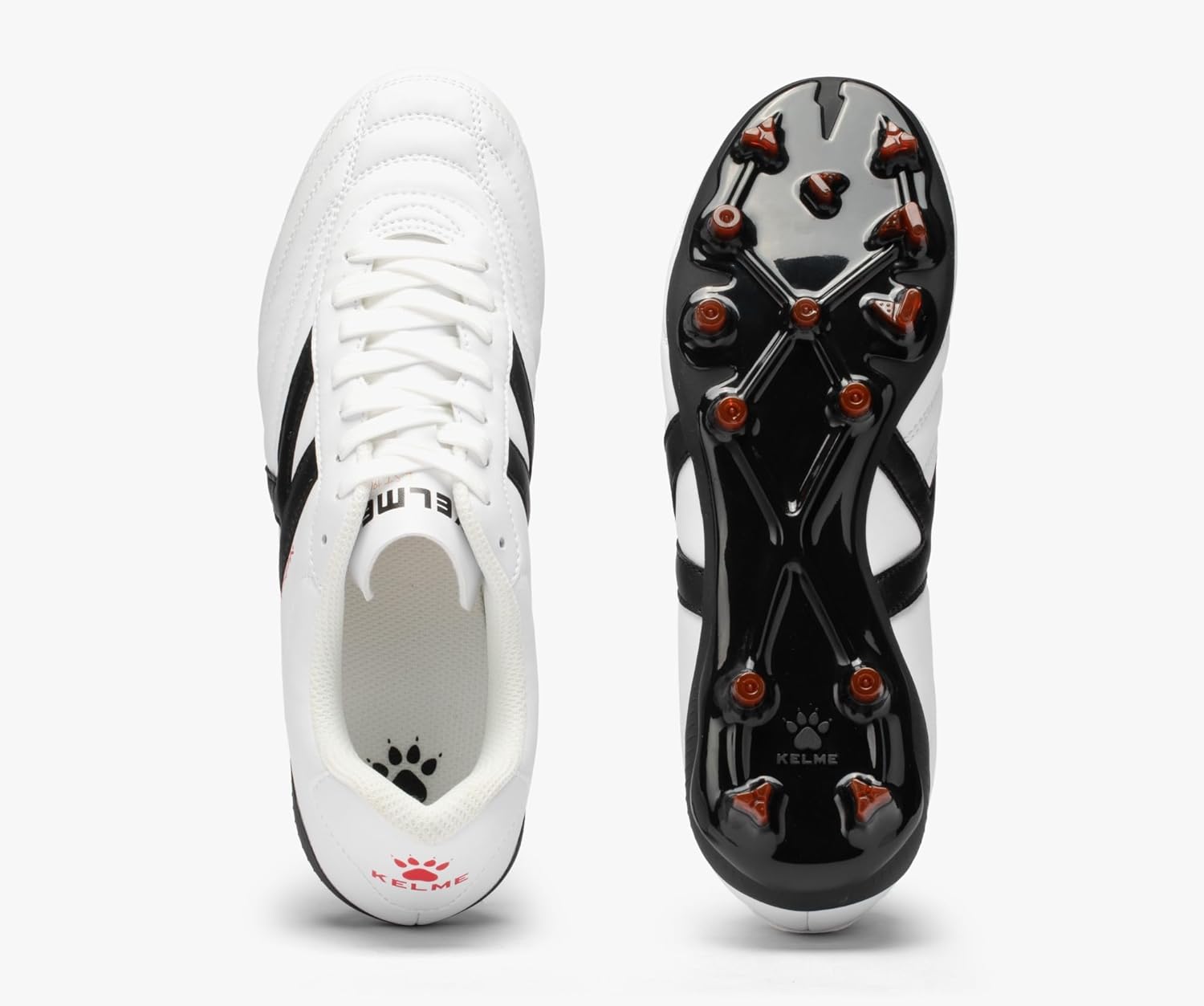 Мужские футбольные бутсы KELME Nebula, для твердого и искусственного покрытия, для игры в футбол, регби и бейсбол на улице, белый — фото 3