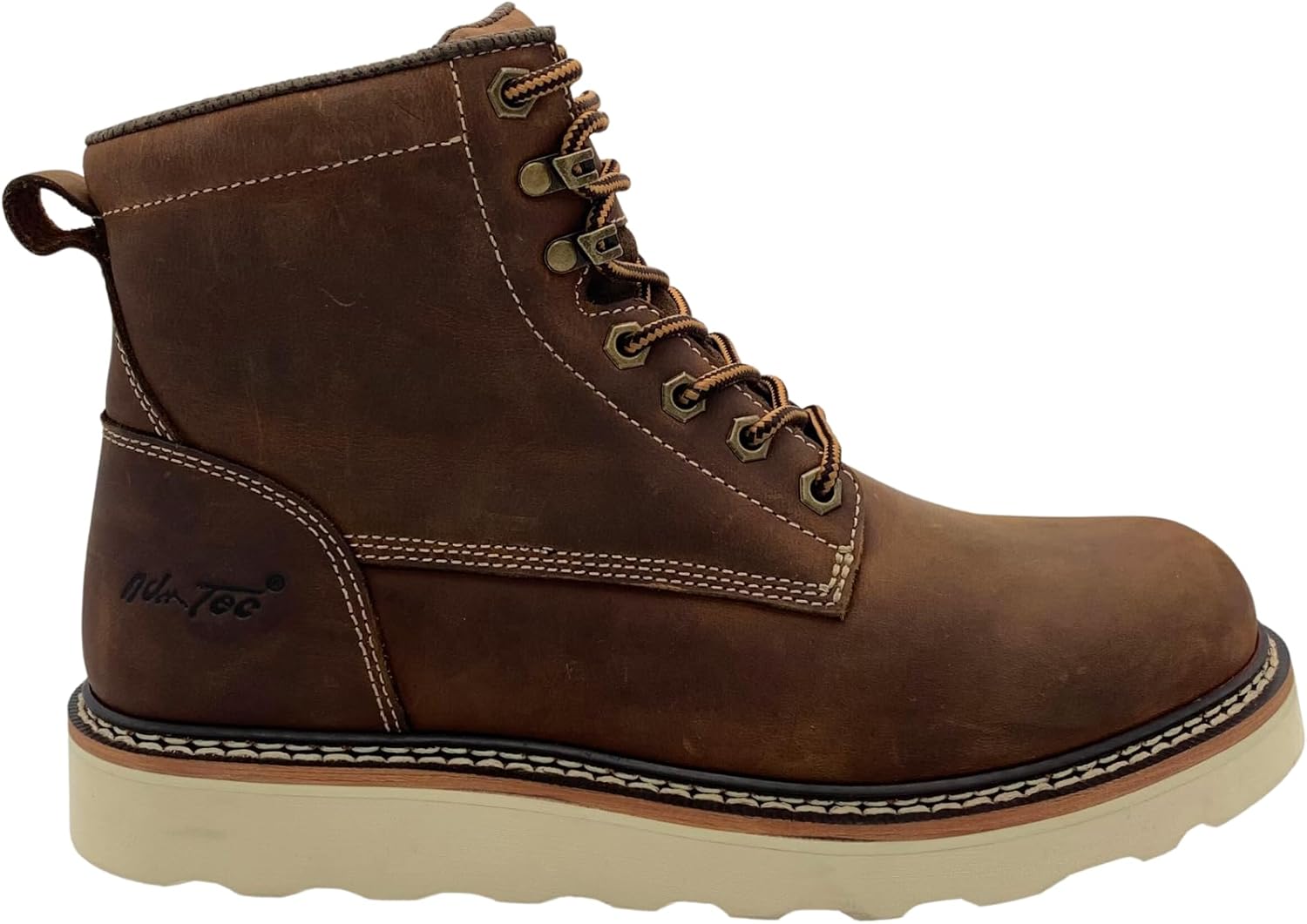 Мужские ботинки Ad Tec Men’s Meadow с композитным носком 6 - 9180, сертифицированные по стандартам ASTM F2413-18 M/I/C и F2892-18 (EH), из цельнозернистой кожи, Whiskey Brown — фото 4