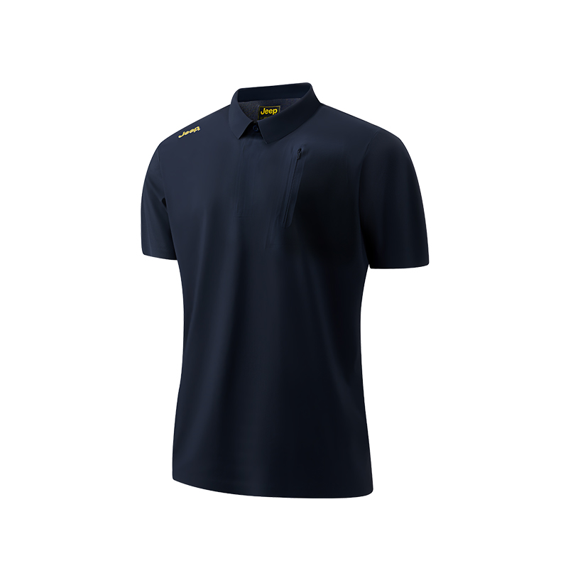 

Рубашка поло унисекс Jeep, Phantom Black Buttons Chest Logo Style