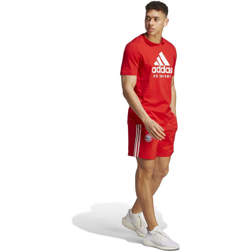Фан-Футболка с графикой ДНК ФК «Бавария Мюнхен» Adidas, красный — фото 4