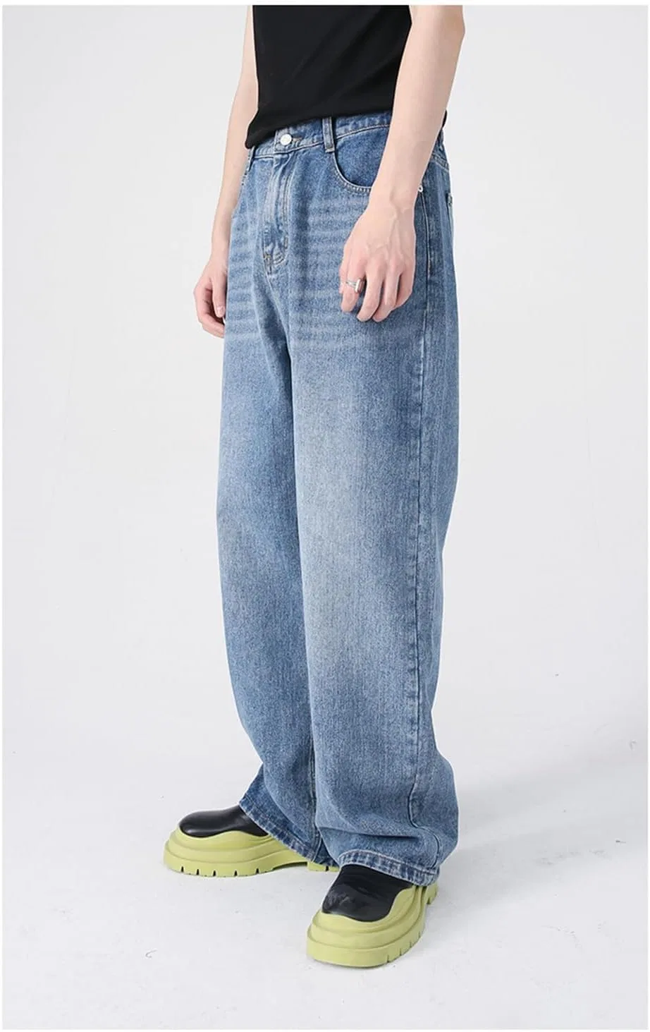 Джинсы свободные Straight Denim, Blue — фото 2