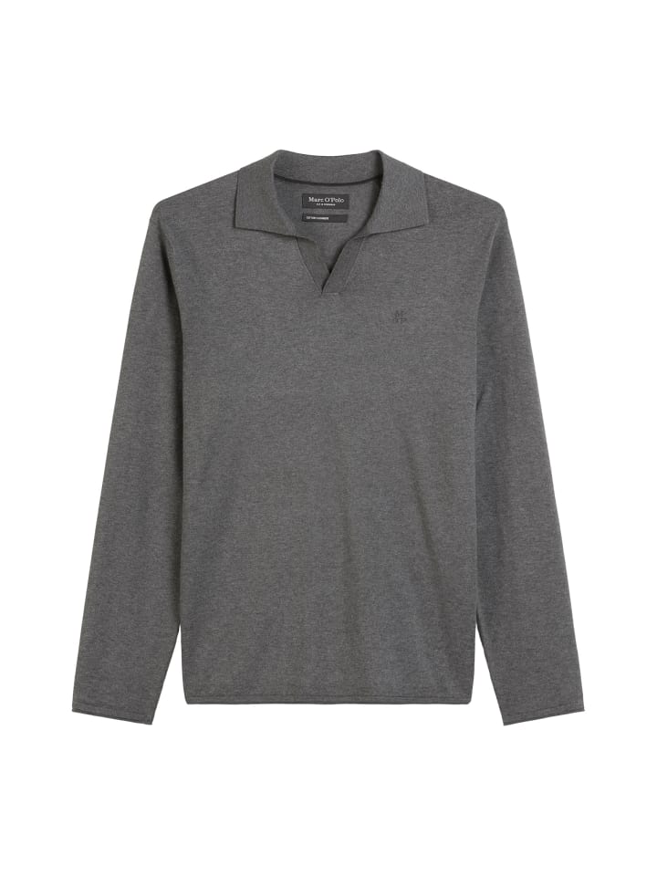 

Свитер с воротником-поло в цвете Graphic Gray Melange Marc O'Polo