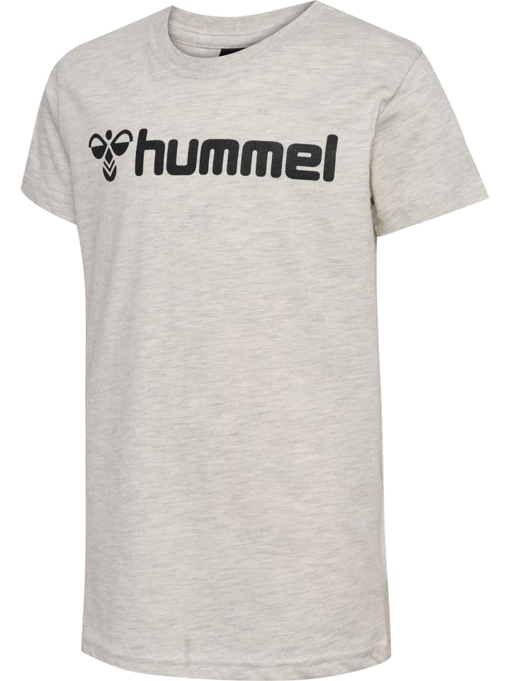 Hummel Детская футболка Hmlmover в расцветке EGRET MELANGE — фото 4