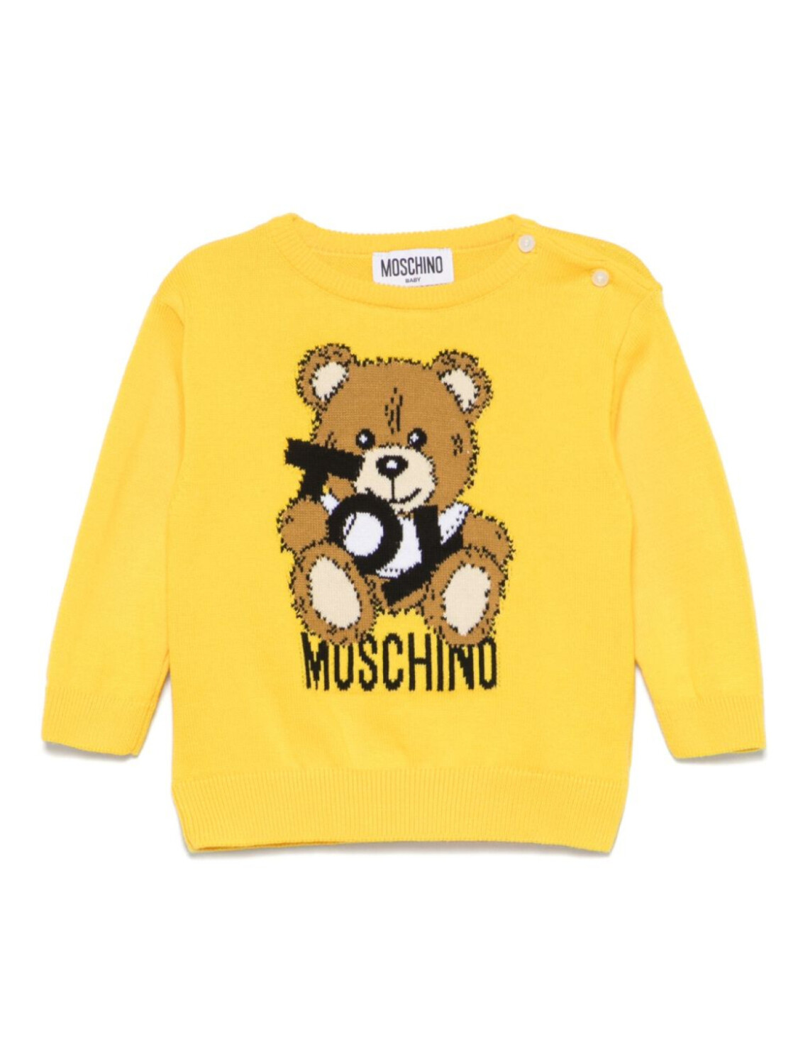 

Moschino Kids свитер Teddy Bear, желтый