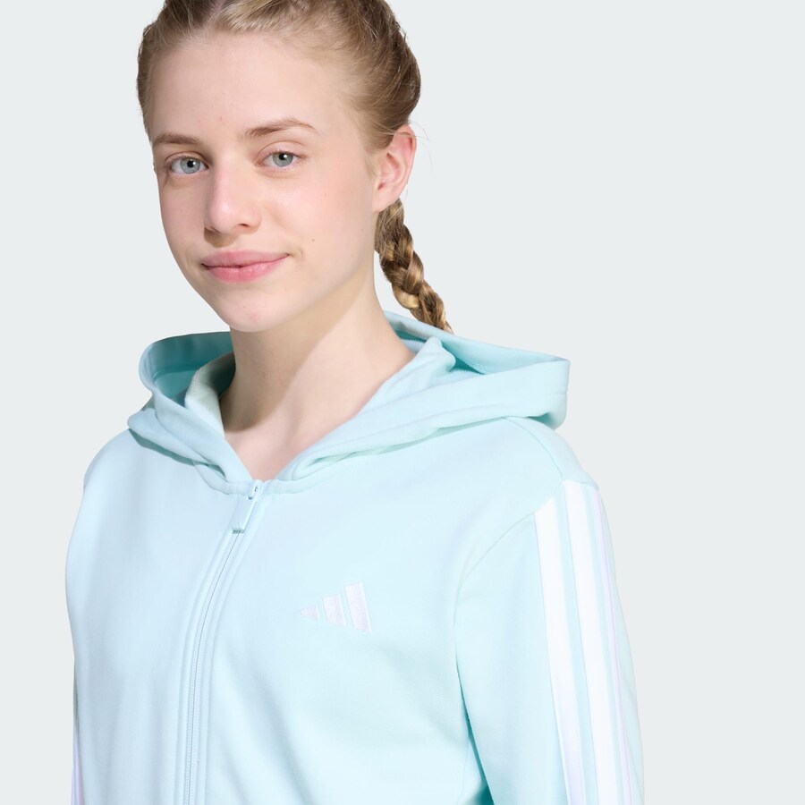 Спортивная толстовка с капюшоном на молнии ADIDAS SPORTSWEAR Essentials, мятный — фото 4