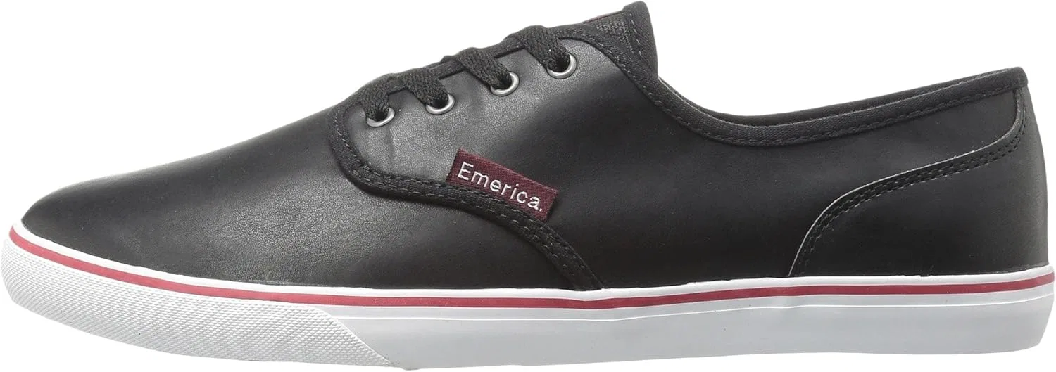 Мужские кроссовки для скейтборда Emerica Wino Cruiser, Black White Burgundy — фото 2
