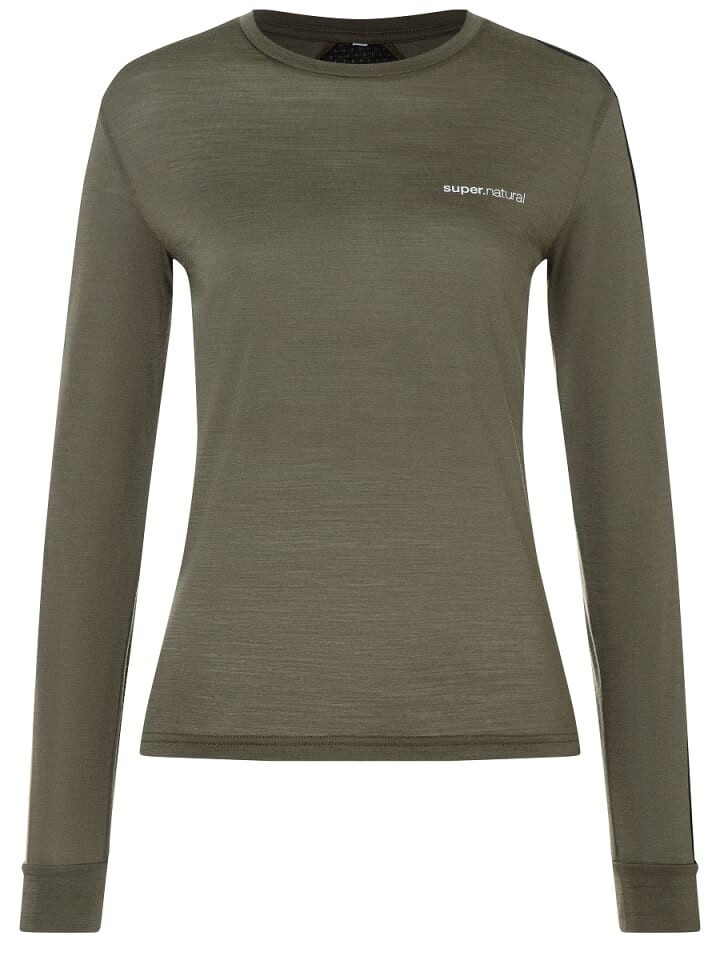 

Лонгслив super.natural Merino Longsleeve ALARM RUNNING LS, коричневый