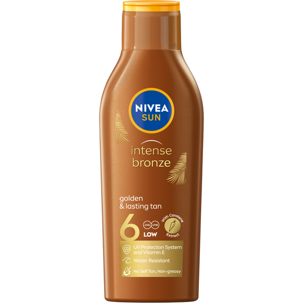 

Солнцезащитный крем с каротином и spf6, 200 мл Nivea Sun intense bronze