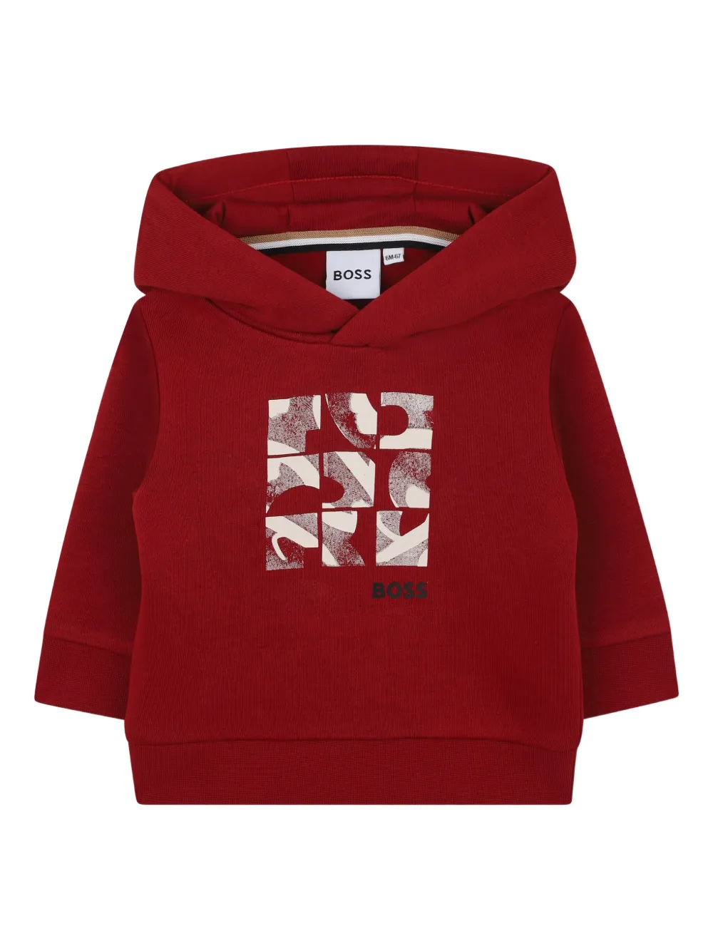 

Худи с логотипом BOSS Kidswear, красный