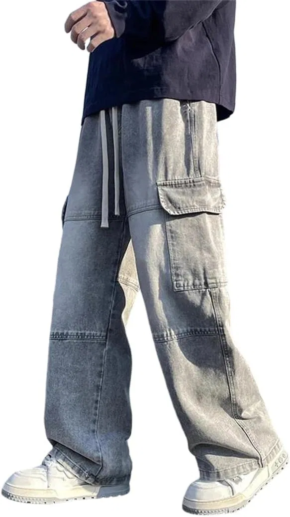 Джинсы мужские прямые с карманами, Gray9