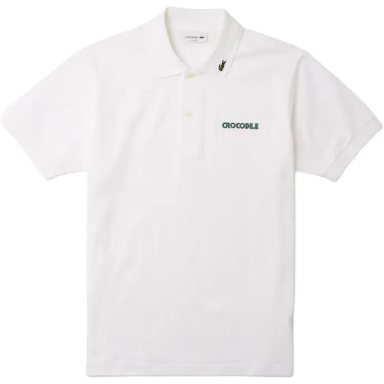 Поло с вышитым слоганом LACOSTE, 001/White