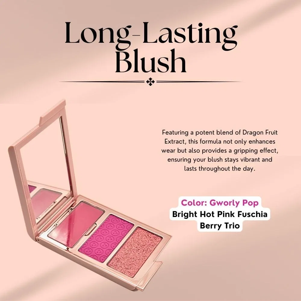 Румяна 3D Brush Trio Cheek Clapper One Size Gworly Pop 10.77 г — фото 3