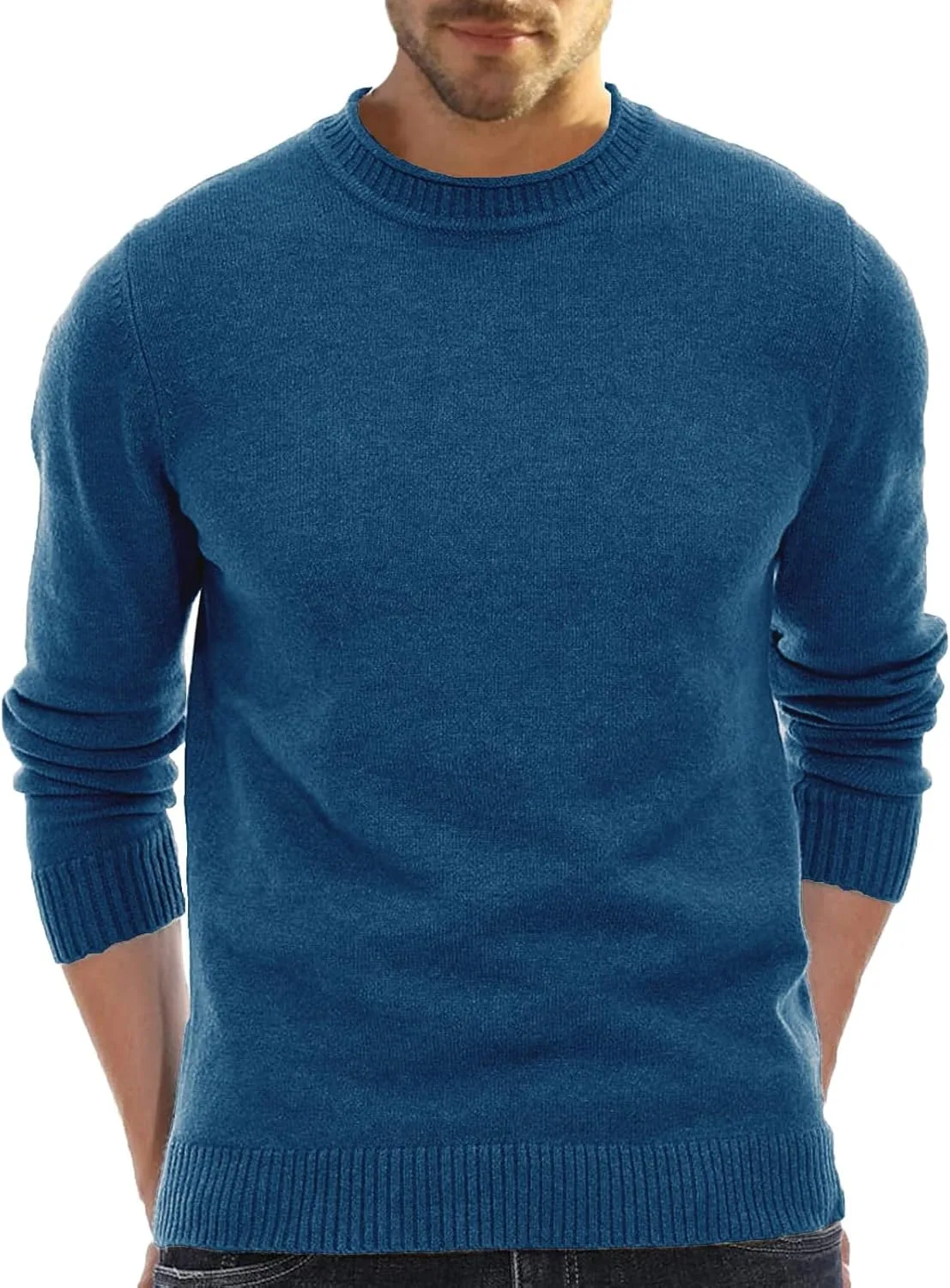 

Свитер мужской Casual Thermal Crewneck Pullover легкий
