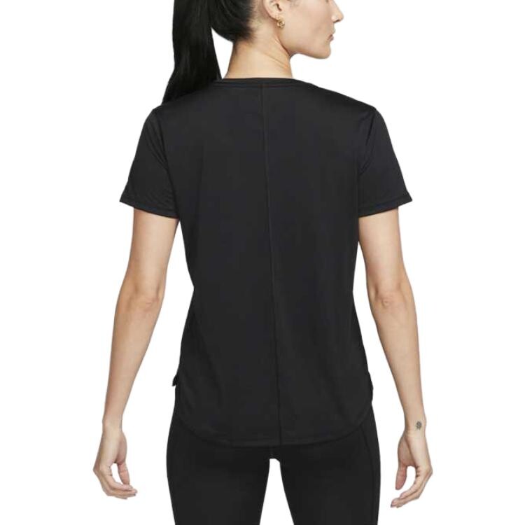 Женская беговая майка Dri-FIT Swoosh с коротким рукавом, черная Nike — фото 3