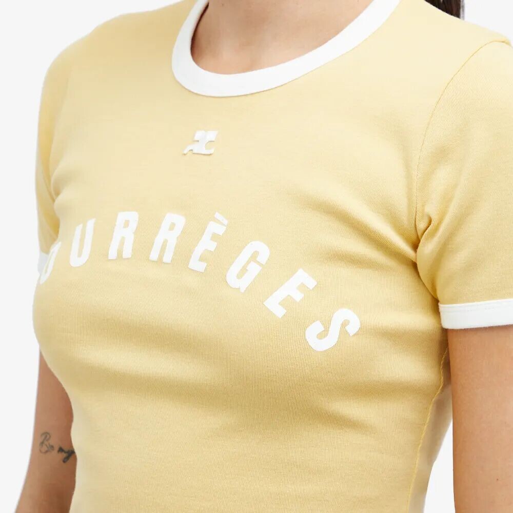 

Courrèges Футболка с контрастным принтом