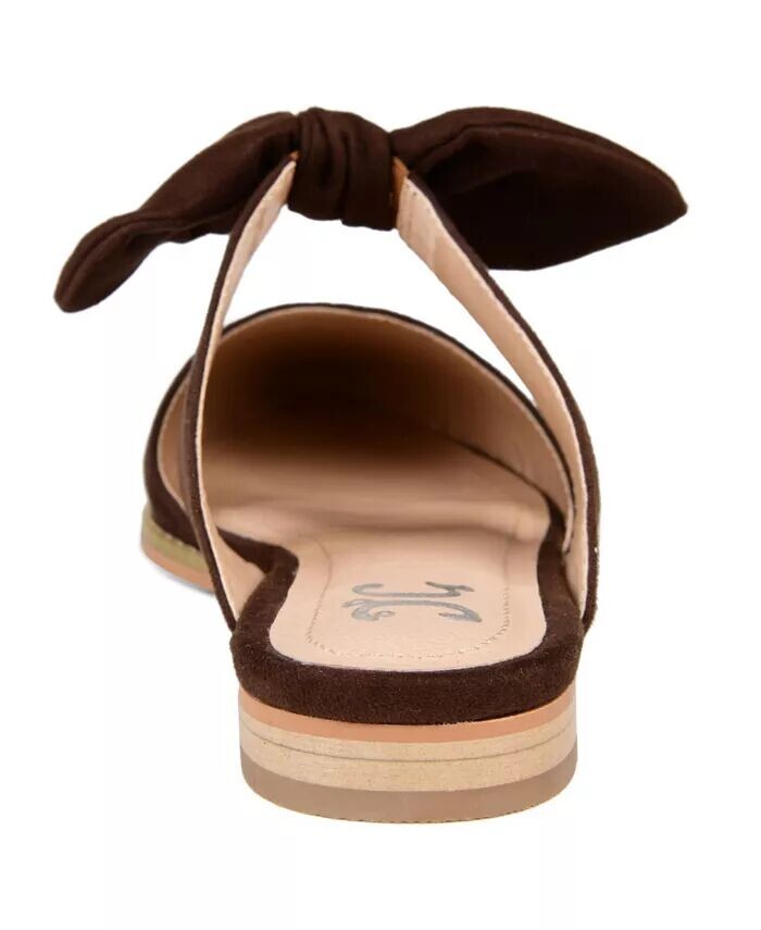 Женские мюли Telulah Bow Slip On Flat Journee Collection, коричневый — фото 3
