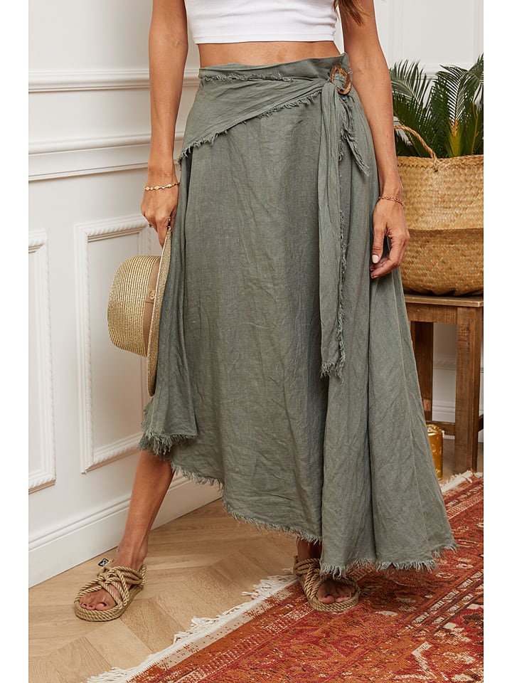 

Длинная юбка La Compagnie Du Lin, хаки