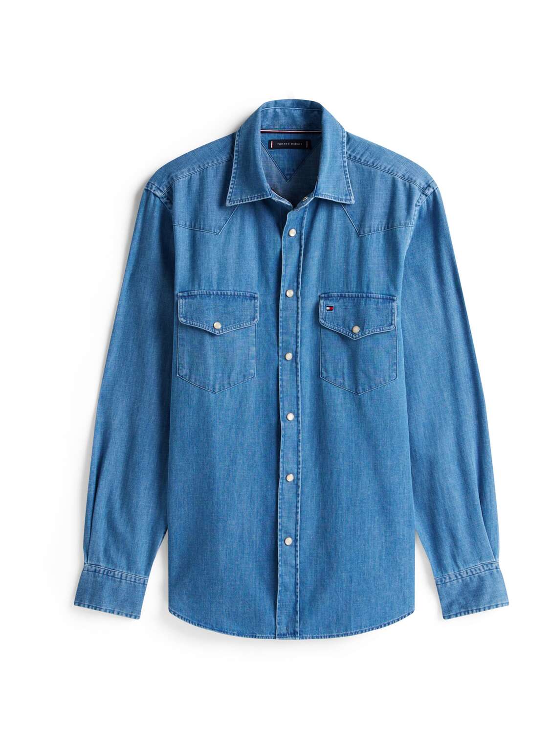 

TOMMY HILFIGER Рубашка на пуговицах 'WESTERN' в синем дениме, Regular fit