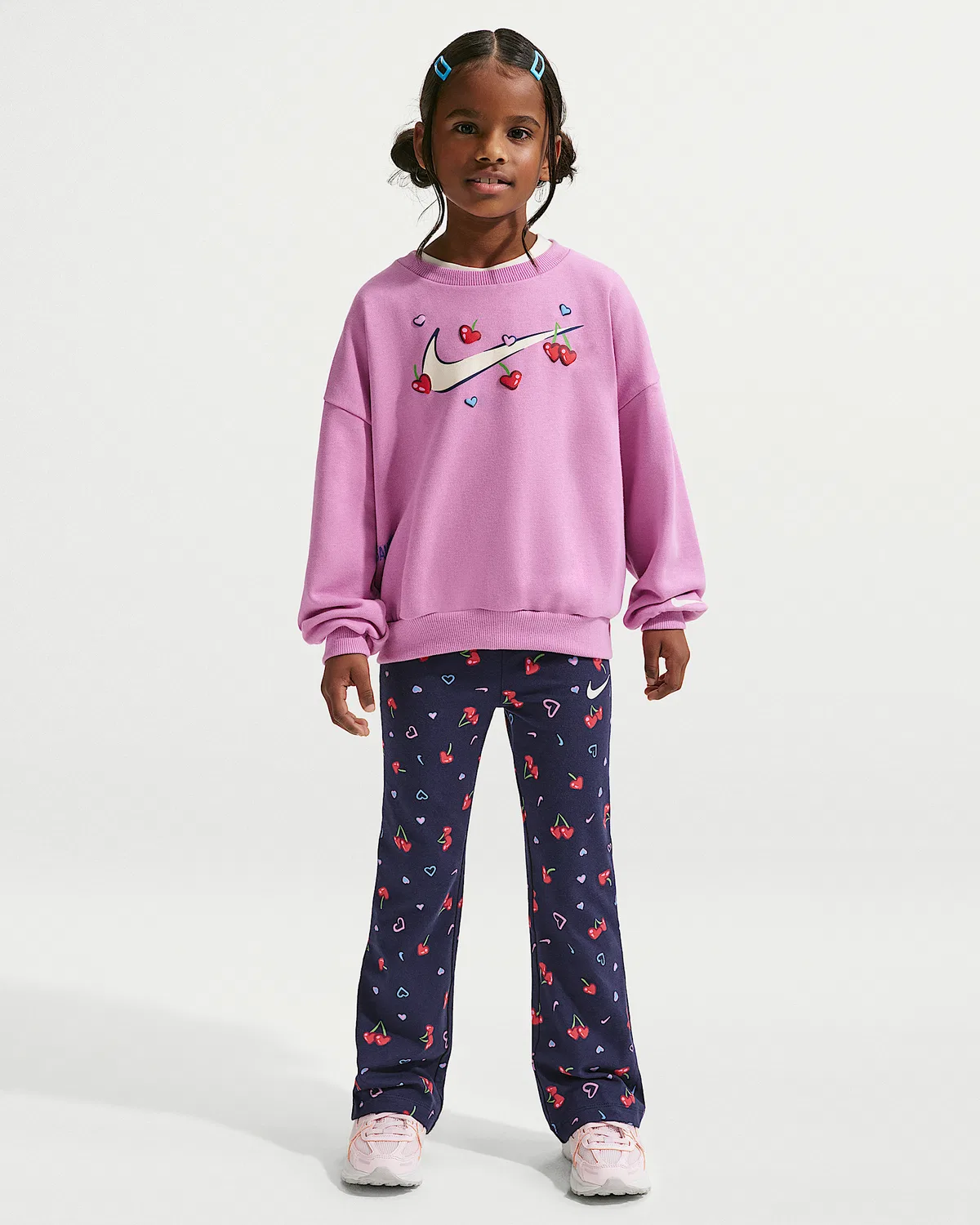 Детский комплект Crew и леггинсы Nike Cherry, Midnight Navy