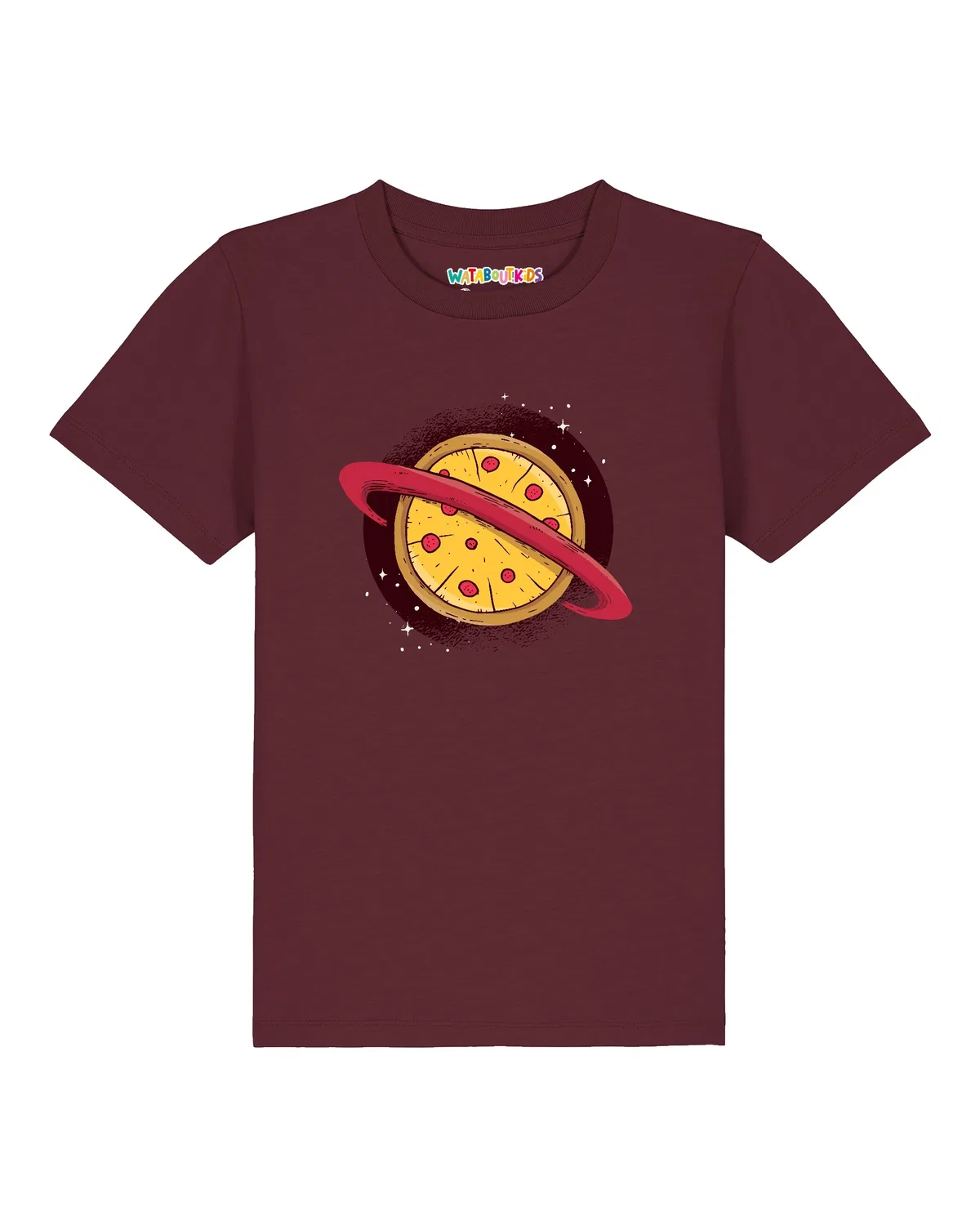 Футболка с принтом Pizza Planet Wat? Apparel, бордовый — фото 2