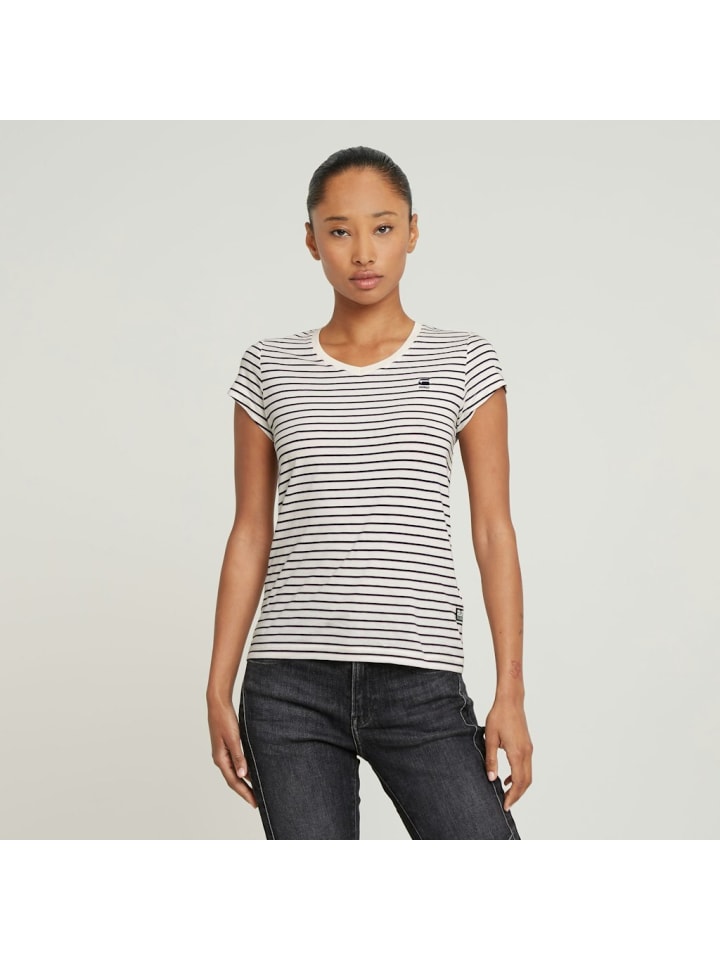 

Футболка G-Star Raw, цвет osaka blue highlight stripe