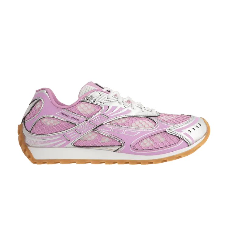 

Кроссовки Bottega Veneta Orbit Sneaker Gloss Silver, розовый
