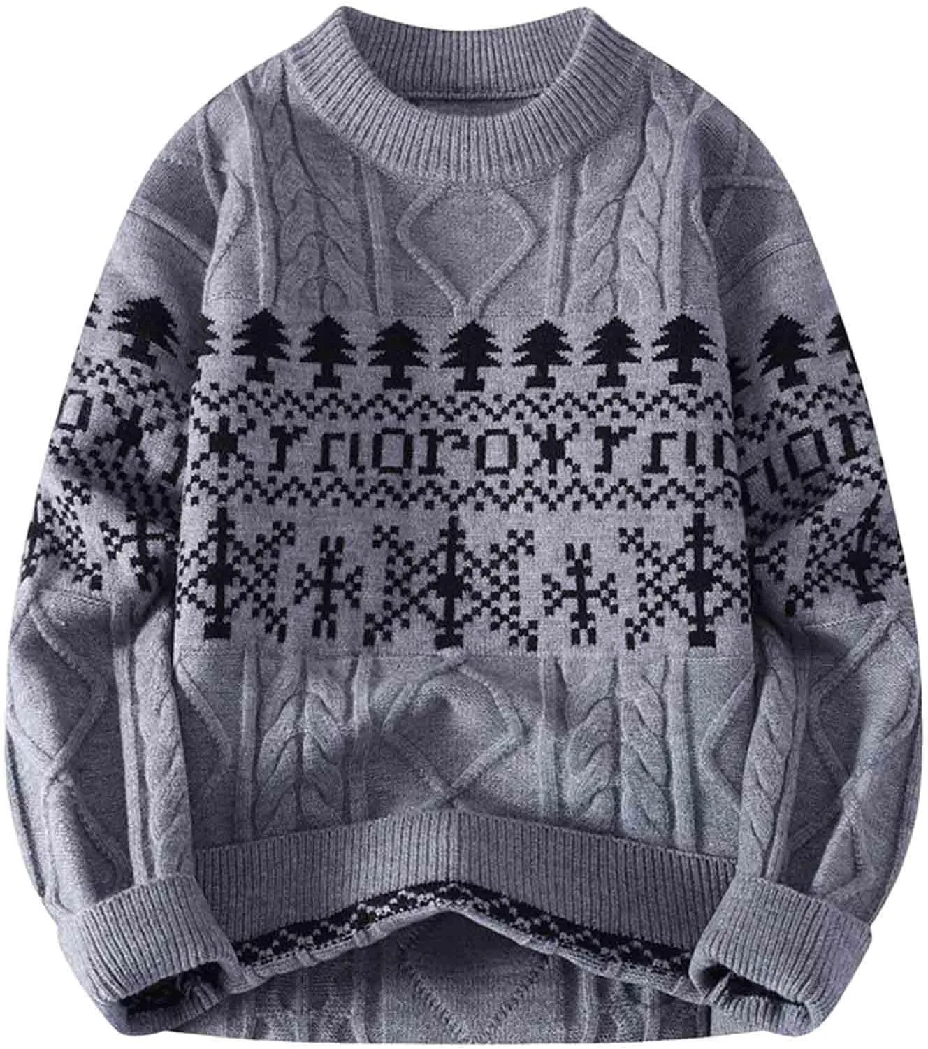 

Рождественский свитер для мужчин, свободный, с длинными рукавами