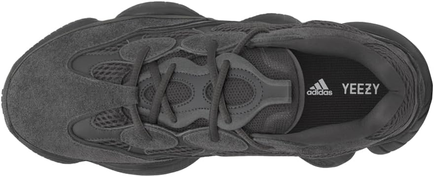 Мужские кроссовки Adidas Yeezy 500 на шнуровке, черный — фото 3