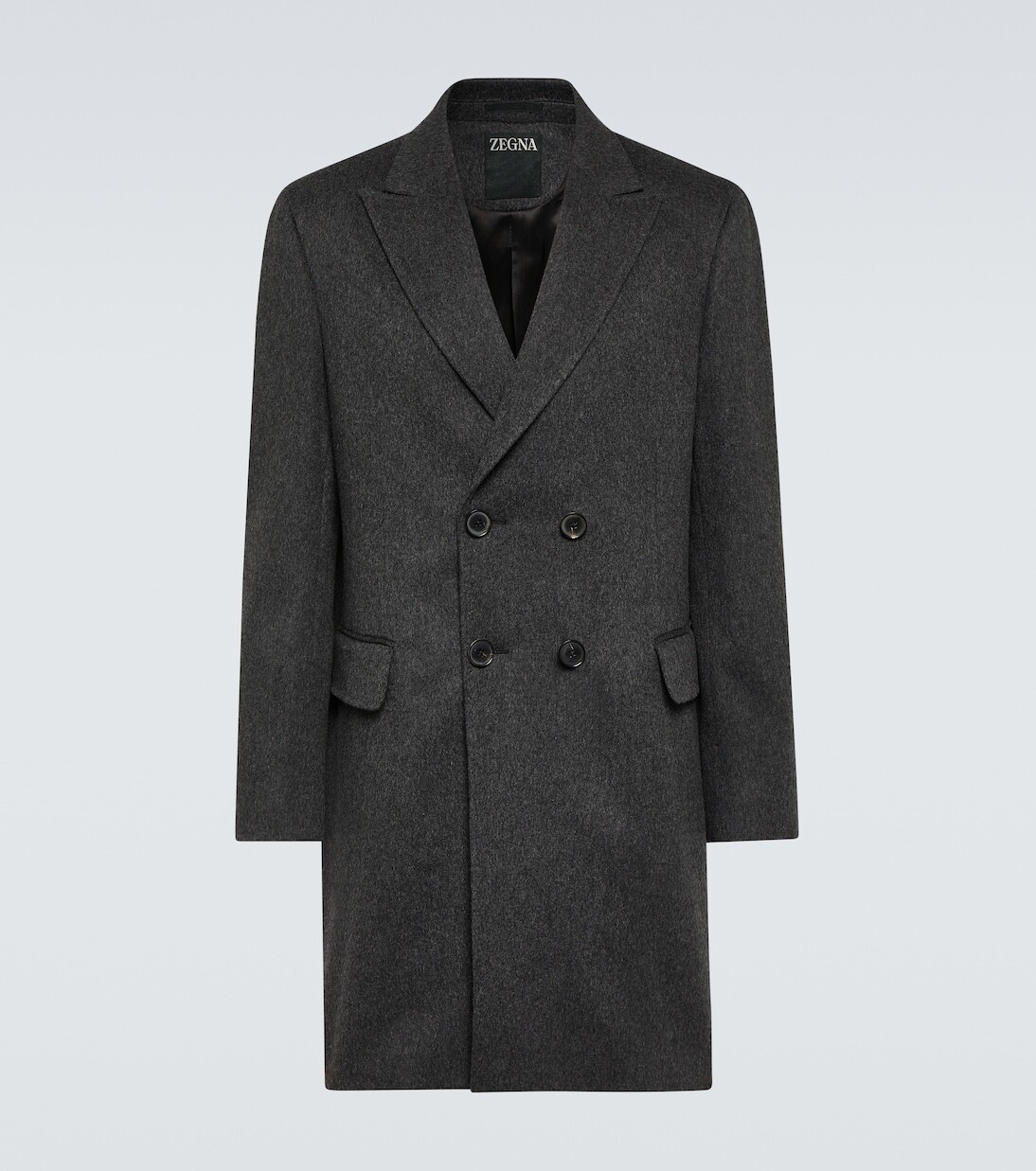 

Пальто из смесовой шерсти Zegna, серый
