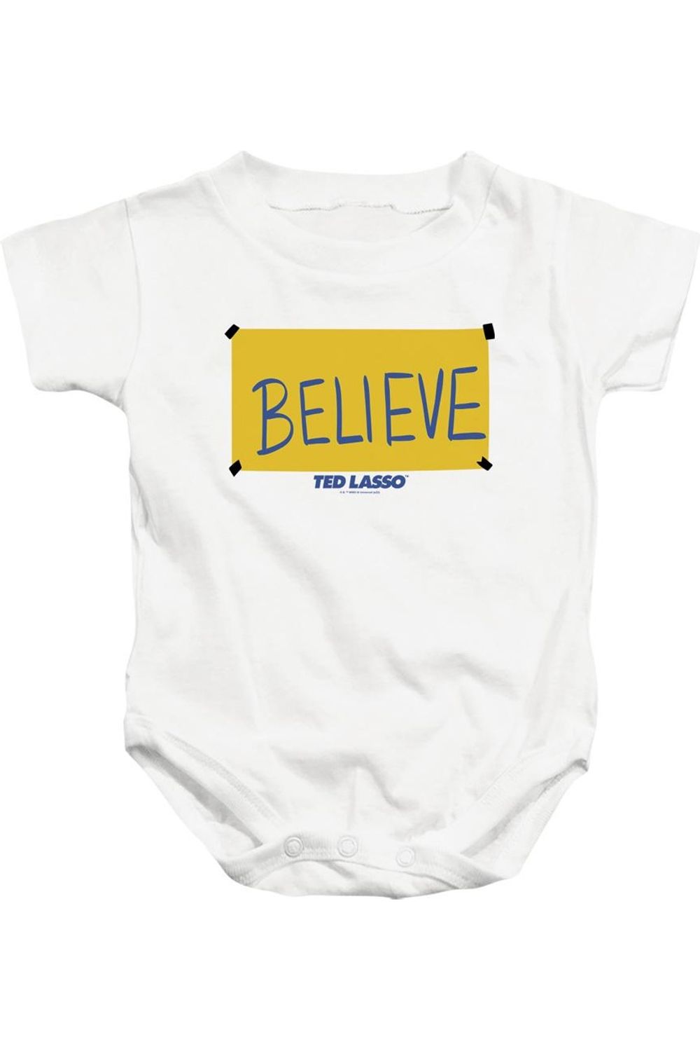 

Детский комбинезон Ted Lasso "Ted Lasso Believe Sign" Gildan, белый