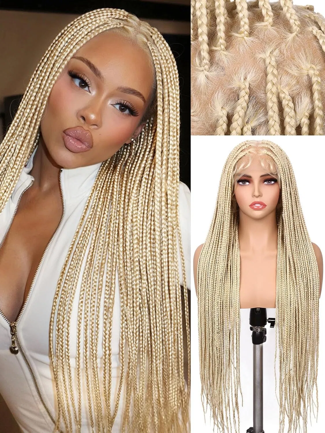 Парик «Full Lace Knotless Box Braids» 86 см от WIGNEE Wignee, Blonde