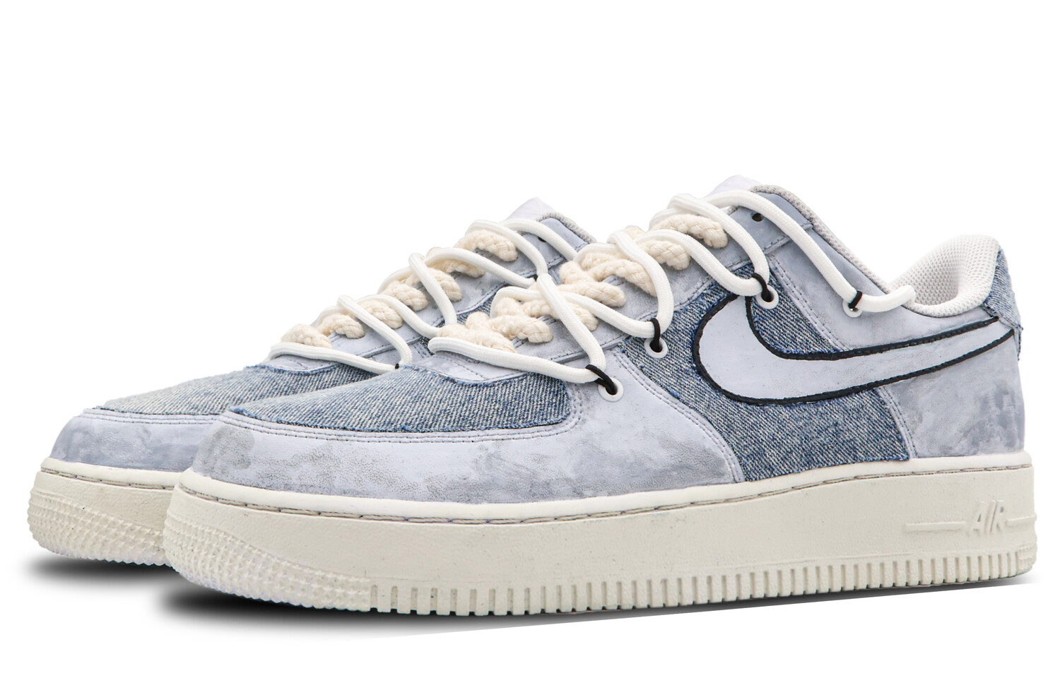 

Кроссовки Nike Air Force 1 Skateboarding Shoes Women's Low-top Gray, серый