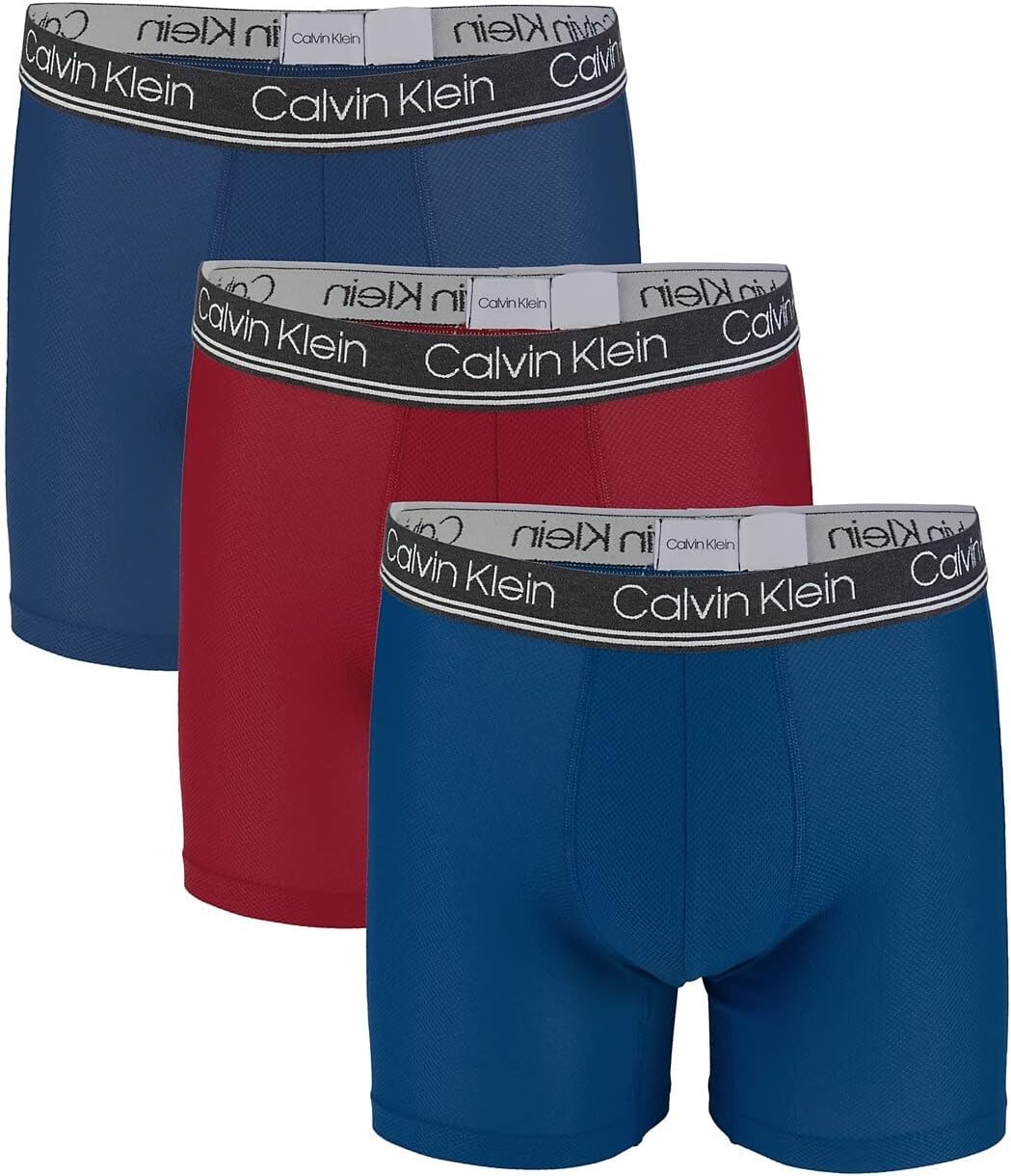 

Мужские трусы-боксеры Calvin Klein из микрофибры, 3 шт., Red(Np2316-908)/Blue