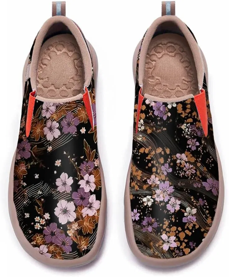 Лоферы с рисунком мужские, кроссовки для ходьбы, Black and Purple-01 Solepulse