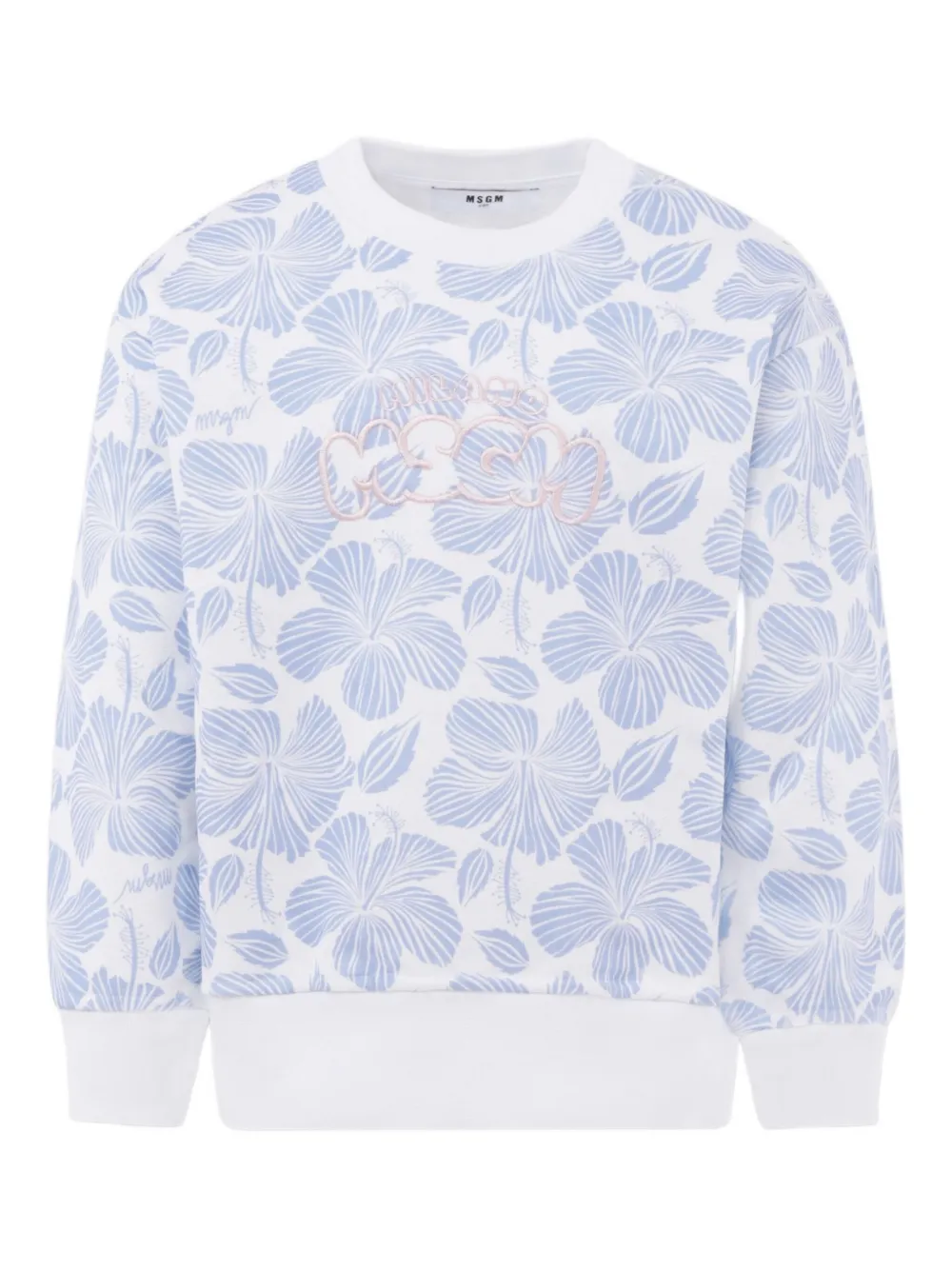

Толстовка с цветочным принтом MSGM Kids, синий