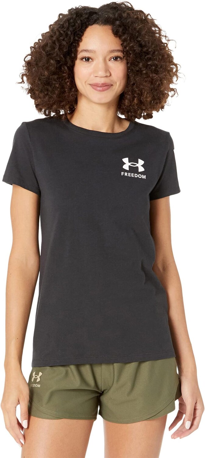 

Новая футболка с флагом свободы Under Armour, цвет Black/White