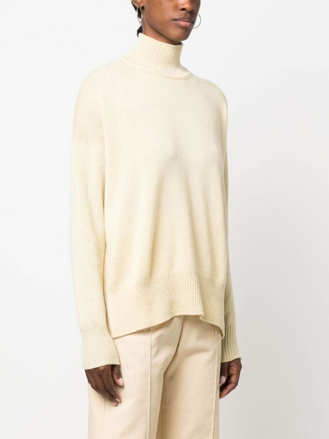 Jil Sander джемпер с высоким воротником, желтый — фото 3