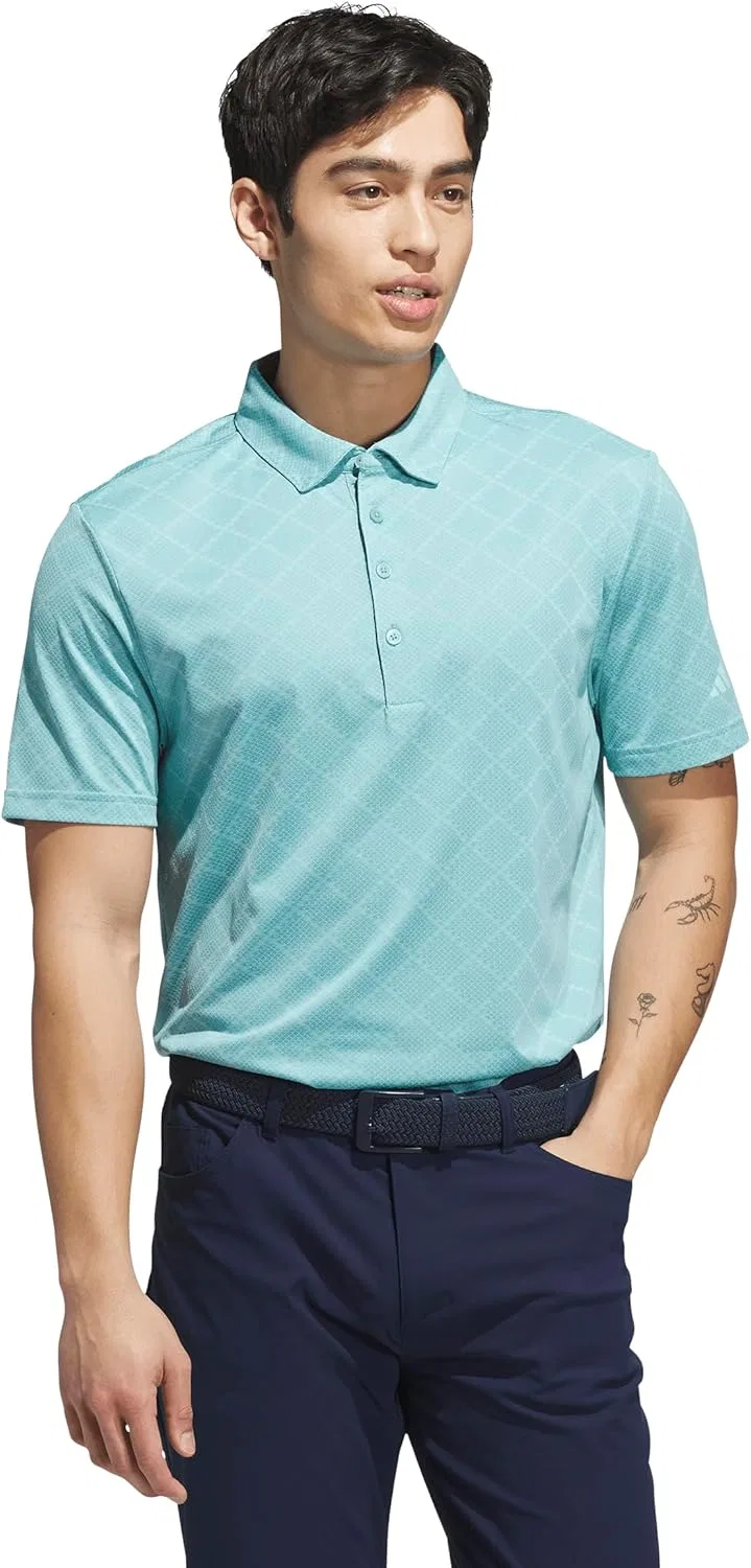 Футболка-поло Adidas Men's Ultimate365 Hounds Jacquard, мятный