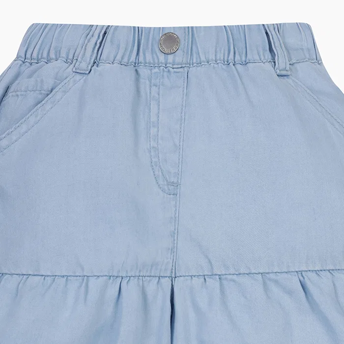Детские светло-голубые кюлоты из тенсела от Benetton Kids — фото 3