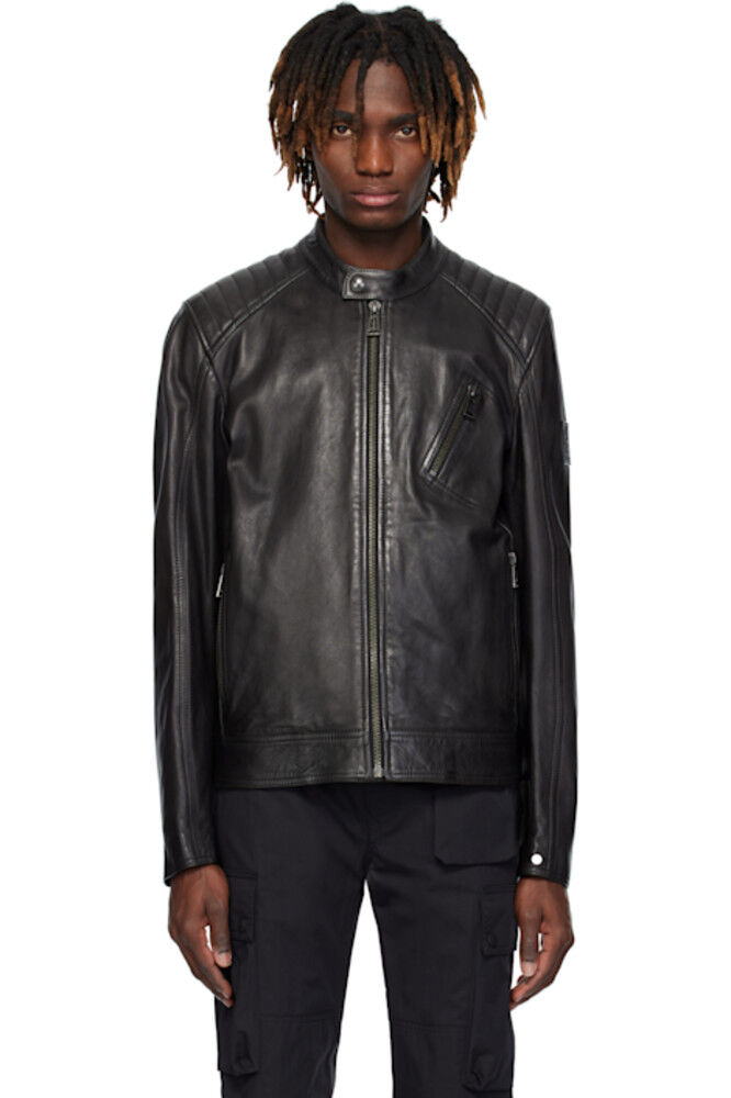 

Черная кожаная куртка V Racer Belstaff
