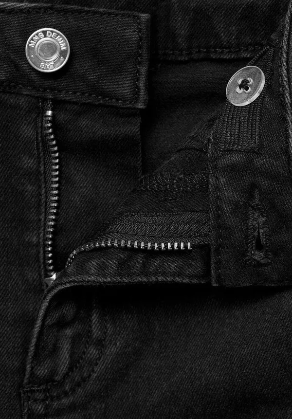 Детские расклешенные джинсы Mango Kids, Black Denim — фото 3