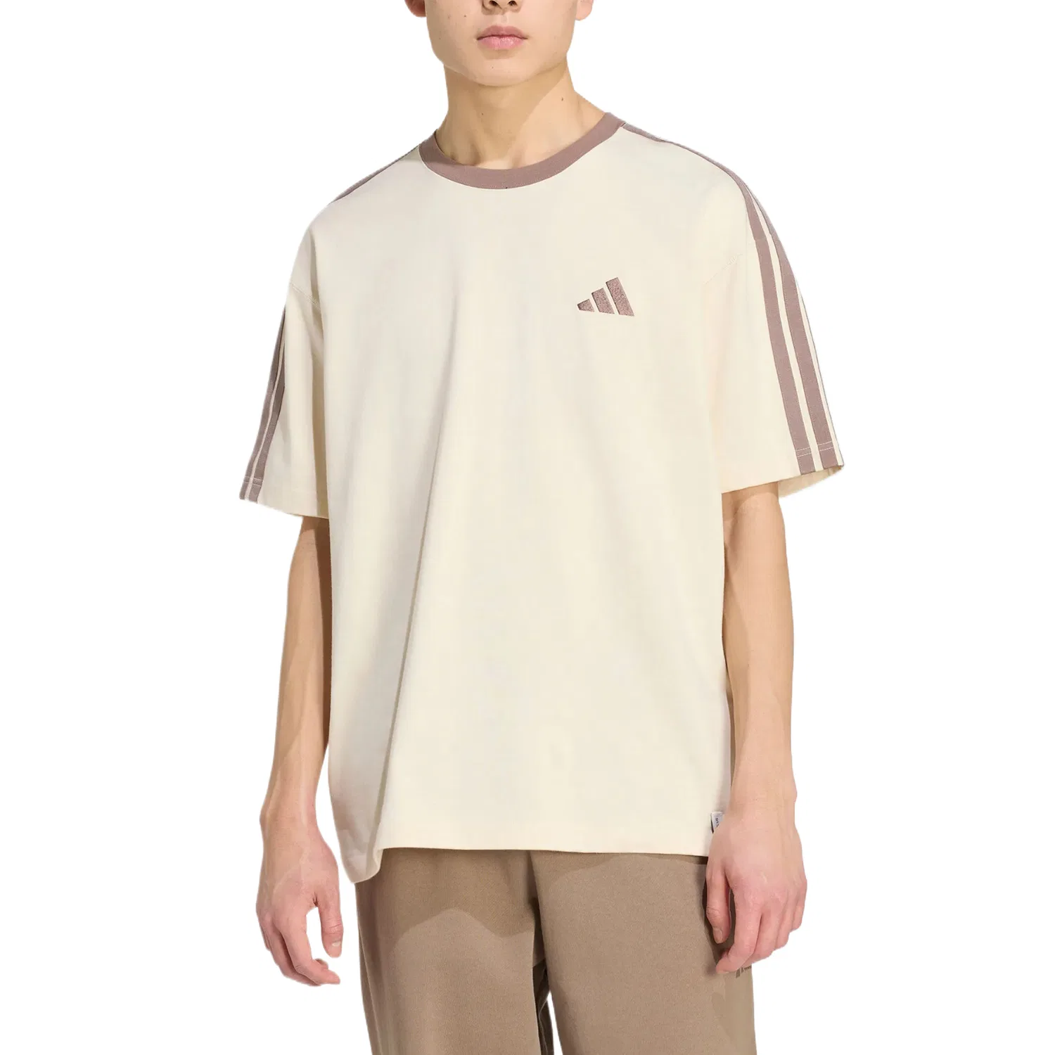 Футболка свободного кроя Adidas Essentials Wonder White — фото 3