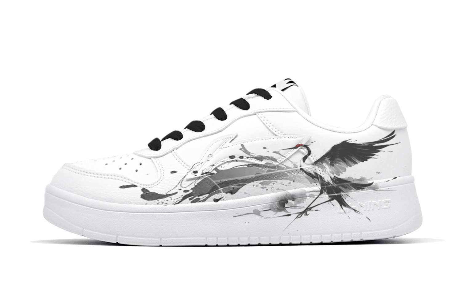 

LINING Беспонтонные лодки нескользящие износостойкие низкие скейтерские кроссовки мужские white