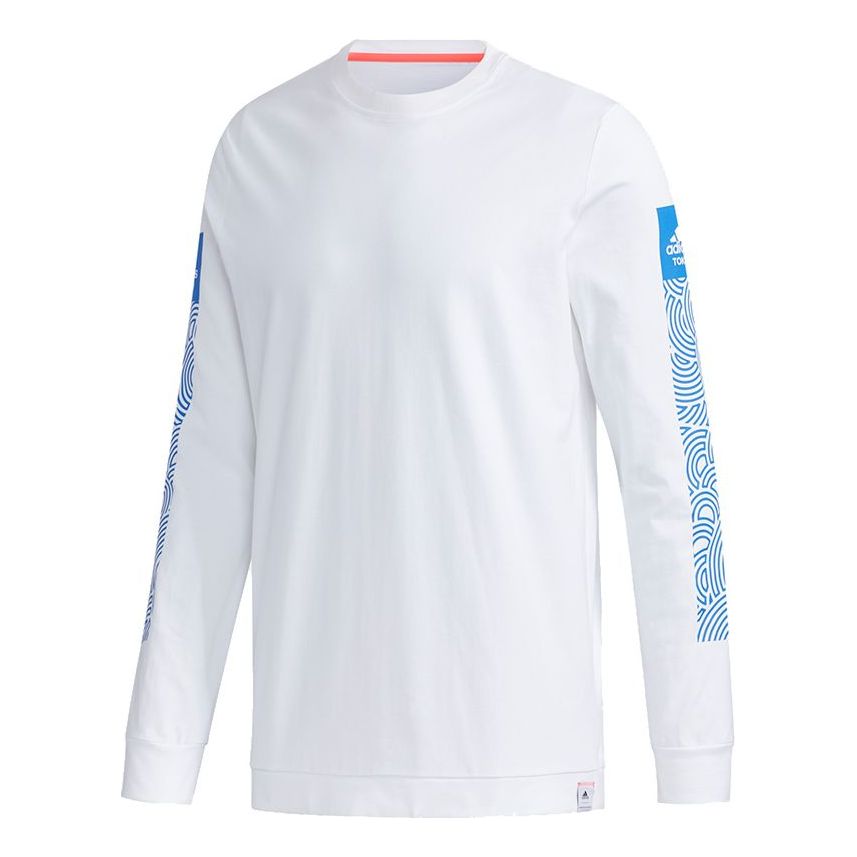 

Футболка adidas x Takahashi Riko Crossover Ls Tee M Hiroko Geometry Printing Loose Sports Long Sleeves White GD4977, белый